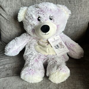 Warmies Purple and White Plush Bear